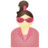 Sunglass woman pink Icon